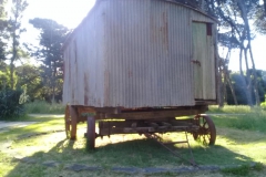 Antigua carreta en el museo municipal "Punta Hermengo" de Miramar